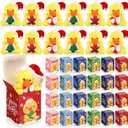 Blueweenly 24 Sets Christmas Mini Plush Gift with Box Christmas Stuffed Animal Keychain with Santa Cap Tiny Plush Set for Xmas Party Stocking Fillers Exchange Gifts(Duck)