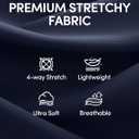 IUGA Womens Dress Pants Wide Leg Pull On Stretchy Work Pants Women High Waisted Business Casual Trousers with Pockets (XL)