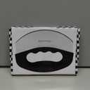 Checkered Chef Salad Chopper Tool with Cover, Mezzaluna Knife Stainless Steel Vegetable Rocker, Mincer, Cutter