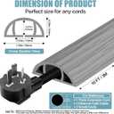 Floor Cord Cover Self Adhesive Cord Hider,10FT Cable Management, Extension Strip Protector for Wires, Prevent Cable Trips for Offices, Gyms, Exhibitions Cavity:0.39"(W) x 0.27"(H) Gray Wood