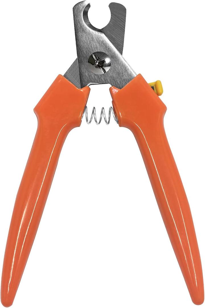 Dog Nail Trimmers 767C - Professional Dog Nail Clippers for Large and Small Dogs, Easy-to-Use Pet Nail Trimmers for Safe and Precise Grooming, Durable Claw Clippers for Paws Care (Orange)