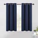 NICETOWN Blackout Draperies Curtains, All Season Thermal Insulated Solid Grommet Top Blackout Curtains/Drapes for Kid's Room (Navy, 1 Pair, 42 x 45 Inch)