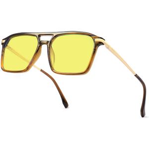 WAVE Blue Light Blocking Glasses,Gaming Glasses with Metal Frames,Computer Glasses for Eye Strain,Anti Glare