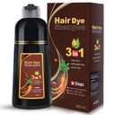 IIIMEIDU Hair Dye Shampoo 3 in 1 for Gray Hair, Herbal Ingredients Shampoo Burgundy Dye for Women Men, Grey Coverage 500ml 1