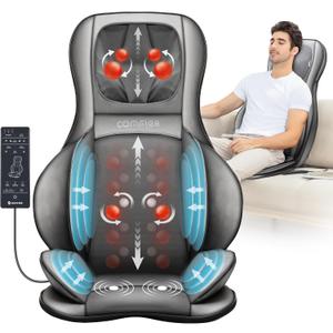 COMFIER Back Massager for Pain Relief Deep Tissue, Shiatsu Neck and Back Massager with Heat, Rolling & Compression Massage Chair Pad for Office Chair, Full Body Massage Chair Gift for Mom Dad