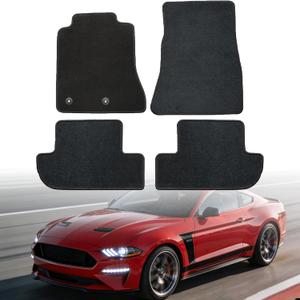 GXARTS Waterproof Car Floor Mats Carpet Full Set Fit for Ford Mustang 2020 2021 2022 2023 2024 2025 | All-Weather Protect, Anti Sliding Backing