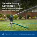 Orbit H2O-Six Gear-Drive Sprinkler on Metal T-Spike - Customizable Lawn Watering Coverage - Multi-Pattern Rotating Head with Adjustable Spray Range - Durable Outdoor Yard Irrigation Sprinkler - 58573
