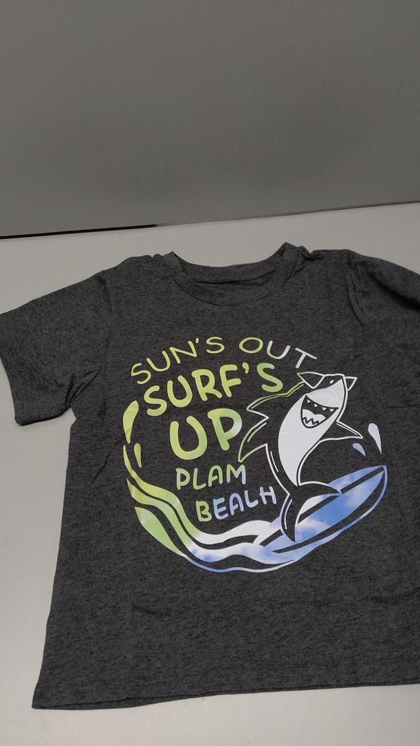 Toddler Boys Shark Short Sleeve Shirt Summer Graphice Cotton T-Shirt Tops Tees for 5 Years Old