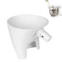 Flour Funnel for Kitchen Aid Mixer 5 Qt, Easy Pour Anti-Splash Plastic Funnel Fits KSM150 4.5-5 Quart Tilt-Head Mixers, for Flour, Sugar, and Egg Liquid, Easy to Use and Clean (White)