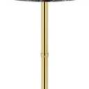 Finnhomy 24" Round Cocktail Bar Table with Metal Base, Tall Bistro Pub Table, Counter Bar Height Table for Kitchen, Dining Room, Living Room, Easy Assembly, Black&Gold (39.1" Height( Fixed))