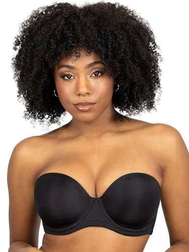 Smart & Sexy Womens Full Support Light Lined Strapless Bra Black Hue Size 32 B
