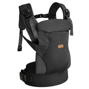 CUBY Baby Carrier Newborn to Toddler, Breathable Baby Front Carrier with Adjustable Neck Support - Hands Free Newborn Toddler Carriers for Travel Outdoor up to 40lbs (Black)