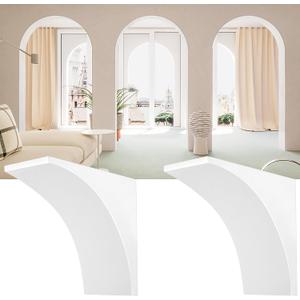 UNIFAMILY 2Pcs Gypsum Doorway Arch Kit, 8.5 x 8.5 x 5IN Interior Doorway Precurved Drywall, Rounded DIY Arch Doorway Kit for Corner Molding, Easy to Add Wall Arch Molding to Any Opening for Decoration