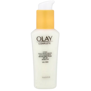 Olay Face Moisturizer, Complete with Sunscreen SPF 30, Fragrance-Free for Sensistive Skin, Broad Spectrum Sun Protection, Long-Lasting Hydration, Non-Comedogenic - Vitamin E & Aloe - 2.5 Oz - 1  Pack
