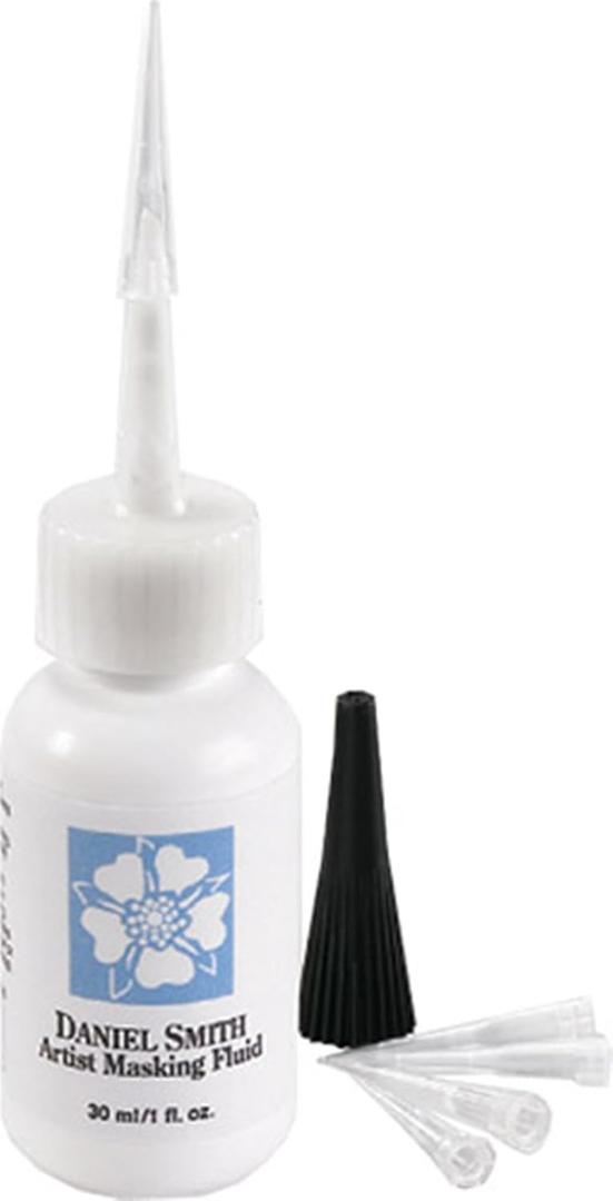 DANIEL SMITH 1oz Bottle with 5 Applicator Tips, Artist Masking Fluid, 284075001 , White