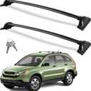 Lockable Roof Rack Cross Bars 220lbs Compatible with Honda CRV CR-V 2007 2008 2009 2010 2011 EX EX-L LX 2.4L L4,Heavy Duty Aluminum Roof Rails Crossbars Cargo Canoe Black Rooftop Carrier Luggage