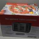 Gourmia French Door Air Fryer  25 Qt Large Capacity Convection Oven, Fryforce 360, Digital Display with 17 Cooking Presets, Bake, Toast, Roast, Dehydrate, Fits 12 Pizza (Black)