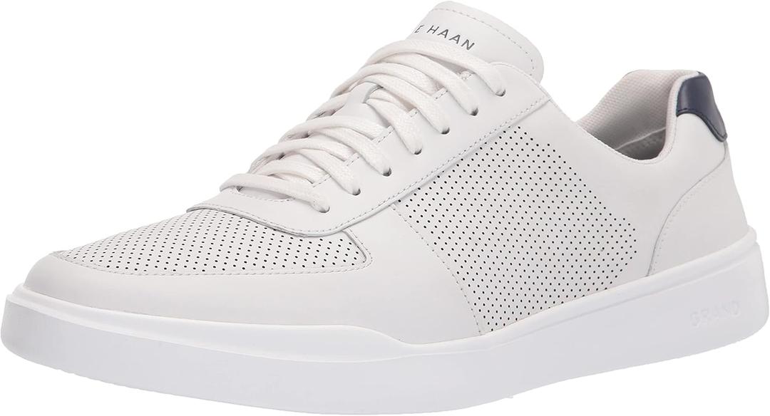 Cole Haan Men's Grand Crosscourt Modern Perforated Sneakers (12, Optic White/Peacoat)
