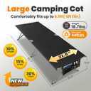 Join Nature Oversized Camping Cot Foldable for Adults - Upgraded Version Easy-to-Assemble Sleeping Cots for Outdoor, Supports Campers up to 6.9ft or 450lbs, with Storage Bag, 82 L x 32 W (Black), 82 Inches X 32 Inches X 19 Inches