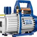 VIVOHOME 110V 1/3 HP 4 CFM Single Stage Rotary Vane HVAC Vacuum Pump with Oil Bottle, Auto AC Vacuum Pump for Automotive Air Conditioner Servicing Resin Degassing