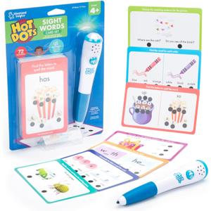 Educational Insights Hot Dots Sight Words Card Set - Learn to Read Activities for Kids, Includes 26 Double-Sided Cards, Reading Games, Reading Tools, Gift for Ages 4+