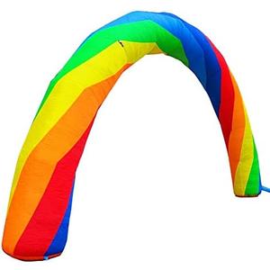 Giant Inflatable Rainbowed Arches Advertising Birthday Party Celebration Garden Decoration-Arch Blow Up Decorative Signs Event Entrance for 250W up General Blower(not Include) Open Size Under 2.4inch