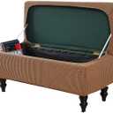 FUANGUI Ottoman Cover Stretch Storage Ottoman Bench Slipcover Printed Folding Storage Bench Ottoman Cover Footrest Stool Slipcover Footstool Protector Cover with Elastic Bottom,Medium (35)