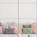 Ruomeng Full Length Wall Mirror Tiles - 12" x 10" x 8Pcs Frameless Full Body Mirror Tiles Wall Mounted Mirror for Home Gym Vanity Bedroom, Living Room