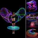 LED Hoop Dance Exercise Light Up Hoop for Kids Adults Children, Fitness Equipment Weight Loss Color Changing Lights, Hoop Hooper Gift(Two AA Batteries are Needed. Not Included)