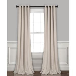 Lush Decor Insulated Grommet Blackout Window Curtain Panels, Pair, 52" W x 84" L, Wheat - Classic Modern Design - Chic Window Decor - Long Curtains For Living Room, Bedroom, Or Dining Room