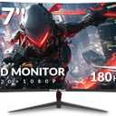 27 Inch Gaming Monitor, 180Hz 1ms FHD 1080P Fast IPS Display, HDR10, 108% sRGB, FreeSync, 2X HDMI 2.0 & DP 1.4, Wall Mount Compatible (Black)