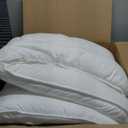 Cloud-Like Full Size Mattress Topper - 100% Cotton Top Mattress Pad for Back Pain Relief - Breathable & Naturally Cooling for Hot Sleepers, White