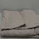 BOURINA Embroidery Quilt Set 3-Piece Oversized Queen Quilt Set Pre-Washed Microfiber Ultra Soft Lightweight Star Embroidery Bedspread Coverlet Set, Beige