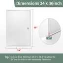 24" x 36" Flush Mount Access Panel for Drywall