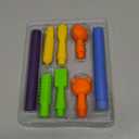 Oral Sensory Stimulation Kit with 6 Soft Textured Heads for Speech Therapy & Feeding Support, Muscle Strength & Phonation Improvement - Double (Purple+blue)
