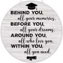 3 x Graduation Wood Hanging Door Sign, Congrats Grad Sign for House Front Door Wall, White