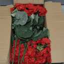 8 Bundles Artificial Geraniums Flowers for Outdoors Summer Mother's Day Derby Day Decor, Fake Cemetery Flowers Silk Red Flower UV Resistant No Fade Faux Plant for Porch Garden Home Planter Patio Decor