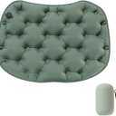 2 x Inflatable Seat Cushion, Airplane Seat Cushion for Long Flights, 2 in 1 Pump & Storage Portable Travel Cushion, Anti-Slip Waterproof Pad for Air Travel, Stadium, Camping