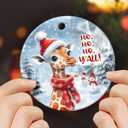 Giraffe Ornament 2025, Animal Ornaments for Christmas Tree, Xmas Gifts for Animal Lovers, Ceramic Ornaments Hanging Christmas Decorations, Cute Giraffe Gifts for Family, Friends