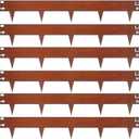 6 Pack Corten Steel Landscape Edging, 40" L × 6" H Garden Border, Rusted