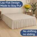 Bedskirt Queen Size Ruffle - 18 inch Drop Dust Ruffle Bed Skirt with Platform - Ultra-Soft, Easy Fit, Premium Hotel Quality - Wrinkle, Fade & Shrink Resistant - for Women, Men, Kids and Teens - Wheat