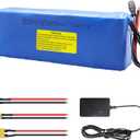 KBT 36V 8Ah Rechargeable Li-ion Battery with Charger, Charging Cable, Cable Connector, Build-in 10A BMS