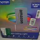 CINOTON 16 inch Smart Ceiling Light RGBCW, 40W LED Ceiling Light Fixture, 16 Million RGB & 2700K-6500K Adjustable for Bedroom Dining & Living Room Kitchen, Works with Alexa & Google Assistant, 1 Pack