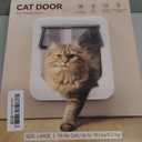 LIBBEPET Cat Door Interior Door, Push & Turn 4-Way Lock Indoor Cat Doors, Reinforced ABS Frame Pet Doors for Cats Up to 18 lbs, Easy DIY Installation for Interior and Exterior Doors, Lagre