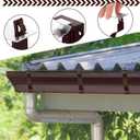 Moxweyeni 20 Pack Gutter Brackets 5 Inch Gutter Hangers Heavy Duty Hidden Rain Brackets with Pre Inserted Screw, Aluminum Exterior Hook Parts Repairing Sagging Tool (Brown)