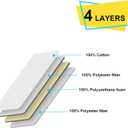 BNDX Ironing Board Cover, 18" x 49" Standard Size Thick Padding with Bongee Cord, Stain Resistant & Durable Scorch, 2 Click Buckles for Smooth Iron Beige Natural Twill(Bonus Plastic Bag Holder)