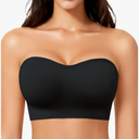 Strapless Bras for Women, Wireless Push Up Bandeau Bra, Seamless Padded Anti-Slip Tube Top Everyday Bralette Medium