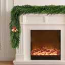 1 Pc 6 Feet Hyper-Realistic Norfolk Pine Garland, Real Touch Christmas Faux Greenery Cedar Pine Garland for Christmas Winter Home Mantel Fireplace Holiday Party Weddings Indoor/ Outdoor Décor