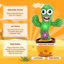 Ayeboovi Dancing Talking Cactus Toys for Baby Toddler, Interactive Talking Cactus Baby Toys Repeating Record What You Say, Volume Adjustable Singing Mimicking Toy with 120 Songs for Boys Girls Gifts