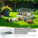 DoubleFill 14 x 8 x 8 Inch 1 Hole Folding Guinea Pig Carrier Chinchilla Carrier Portable Hamster Travel Cage with Tray Handle for Rabbit Chick Bird Small Animal Transport Temporary Housing Pet Habitat